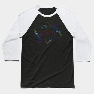 Limitless Love Rainbow Heart Polyamorous Design Baseball T-Shirt